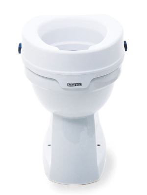 Toilettensitzerhöhung Aquatec 90 ohne Deckel 10cm, weiß, bis max. 225kg belastbar