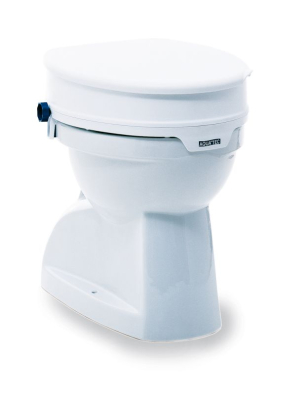 Toilettensitzerhöhung Aquatec 90 mit Deckel 10cm, weiß, bis max. 225kg belastbar
