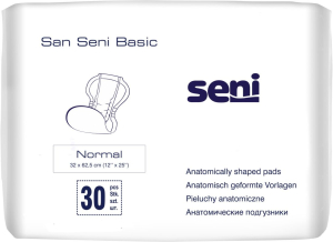 San Seni Basic Normal (1 Karton: 4 x 30 Stück) Vorlagen anatomisch geformt