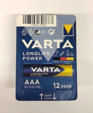 Batterie Varta Longlife Power 4703, LR03, AAA, Alkaline (VPE: 12 Stück)