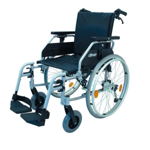 Rollstuhl Litec 2G PLUS, Steckachse,Trommelb., Stockhalter, silbergrau, max. 125 kg