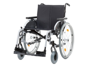 Rollstuhl Pyro light Optima XL, Steckachse, TrBr, silber-met., PU, max. 170 kg