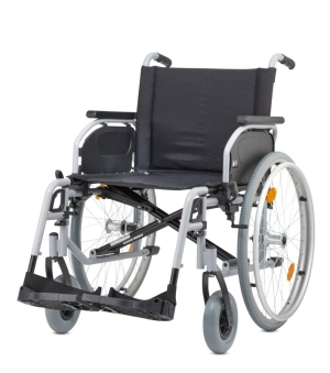 Rollstuhl S-Eco 300 XL, Steckachse, TrBr, silbermetallic, PU, Duo-Seitenteile, max. 170 kg