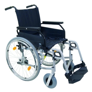 Rollstuhl Rotec, Steckachse, Seitenteile desk/lang, silbermetallic